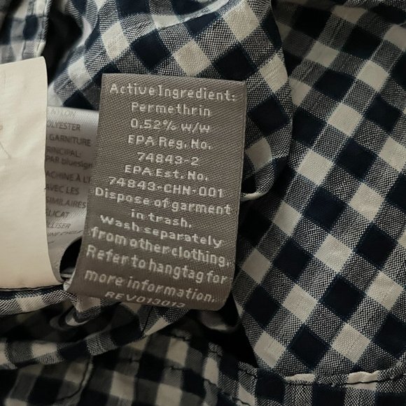 Toad&Co Shirt Debug Lightness Insect Shield Blue White Debug Lightness XL - Picture 10 of 10